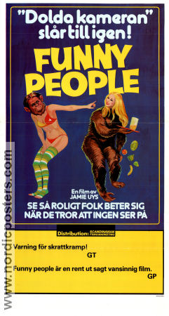 Funny People 1976 movie poster Joe Stewardson Bill Brewer Stuart Brown Jamie Uys Country: South Africa