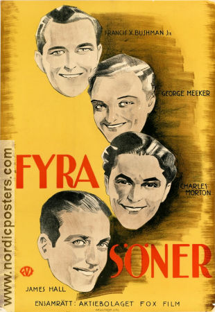 Four Sons 1928 movie poster James Hall Margaret Mann John Ford