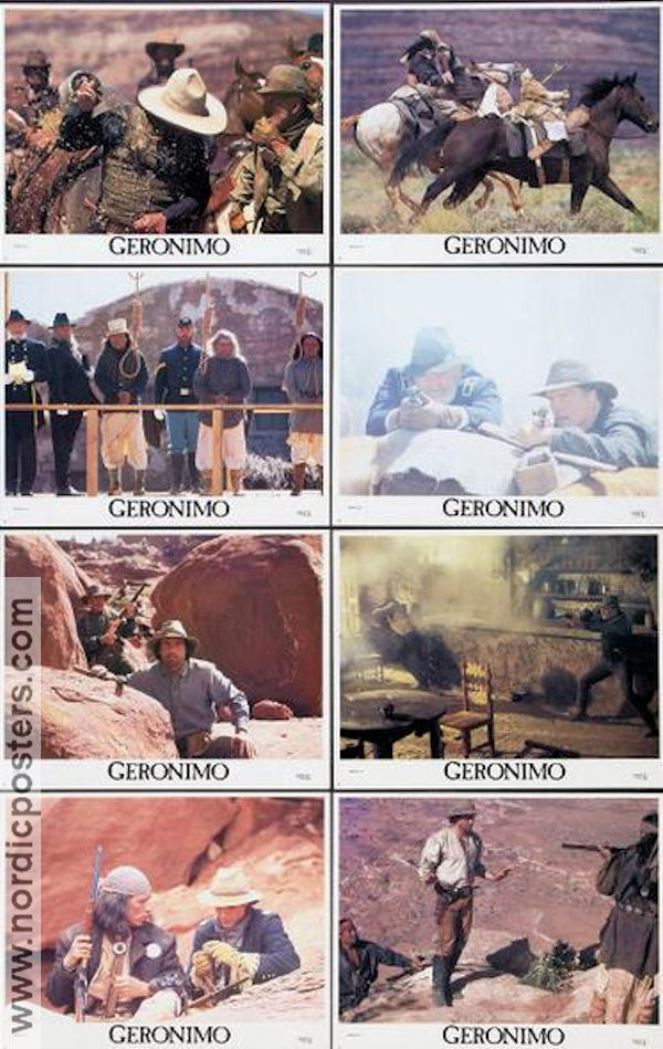 Geronimo 1993 lobby card set Jason Patric Gene Hackman Matt Damon