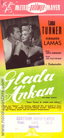 The Merry Widow 1952 movie poster Lana Turner Fernando Lamas Una Merkel Curtis Bernhardt Musicals