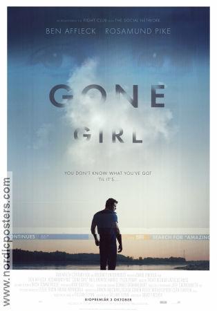 Gone Girl 2014 movie poster Ben Affleck Rosamund Pike Neil Patrick Harris David Fincher
