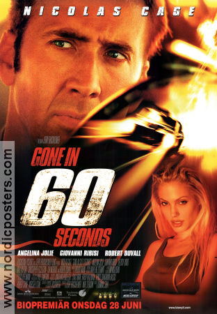 Gone in 60 Seconds 2000 poster Nicolas Cage Dominic Sena