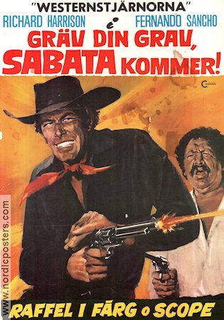 Abre tu fosa amigo llega Sabata 1971 movie poster Richard Harrison Fernando Sancho Raf Baldassarre Juan Bosch