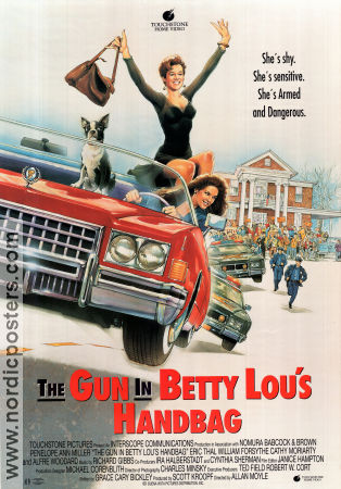 The Gun in Betty Lou´s Handbag 1992 movie poster Penelope Ann Miller Eric Thal Allan Moyle Cars and racing Police and thieves