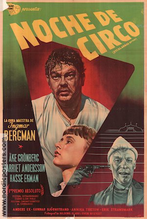 Noche de circo 1953 movie poster Åke Grönberg Harriet Andersson Hasse Ekman Gudrun Brost Anders Ek Ingmar Bergman Poster from: Argentina