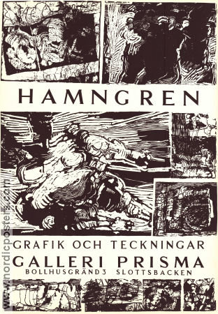 Hamngren Galleri Prisma Bollhusgränd Slottsbacken 1967 poster Poster artwork: Hans Hamngren Artistic posters