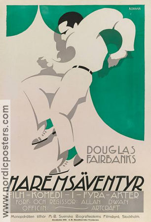 Haremsäventyr 1918 poster Douglas Fairbanks Pauline Curley Allan Dwan