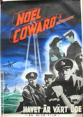 In Which We Serve 1942 movie poster Noel Coward War Ships and navy