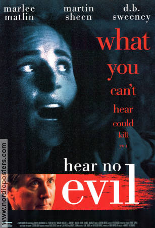 Hear No Evil 1993 poster Marlee Matlin Martin Sheen DB Sweeney Robert Greenwald