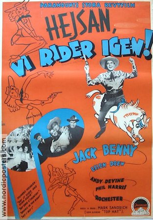 Buck Benny Rides Again 1940 movie poster Jack Benny Musicals