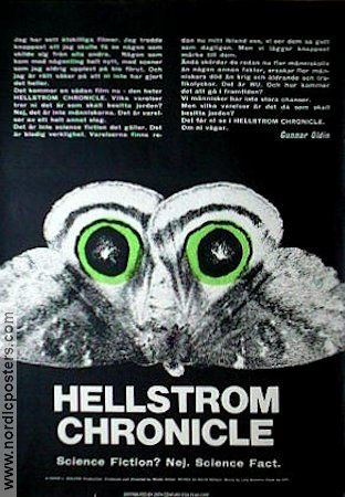 Hellstrom Chronicle 1971 movie poster Walon Green Lawrence Pressman Documentaries