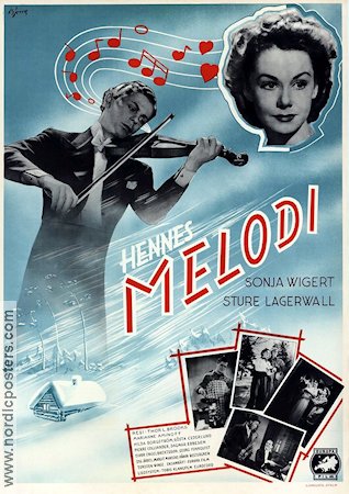 Hennes melodi 1940 movie poster Sonja Wigert Sture Lagerwall