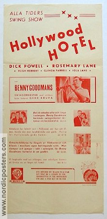 Hollywood Hotel 1939 movie poster Dick Powell Benny Goodman Busby Berkeley Jazz