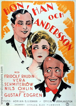 Hon han och Andersson 1926 movie poster Fridolf Rhudin Vera Schmiterlöw