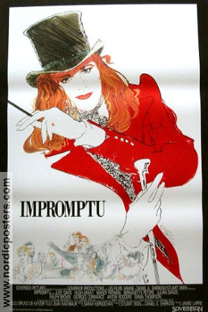 Impromptu 1990 movie poster Judy Davis Hugh Grant Mandy Patinkin James Lapine Artistic posters