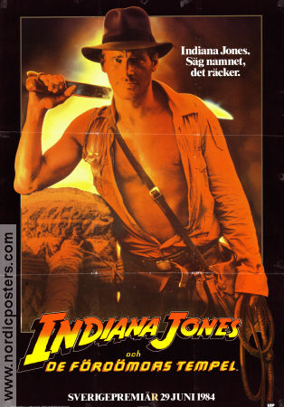 Indiana Jones and the Temple of Doom 1984 poster Harrison Ford Steven Spielberg