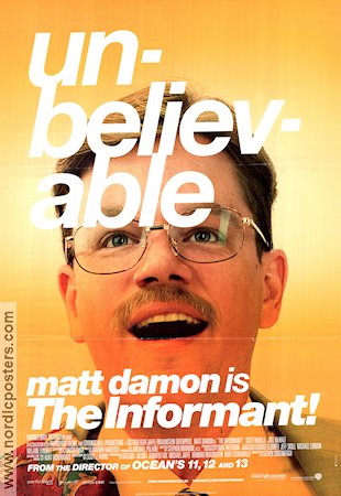 The Informant 2009 poster Matt Damon Steven Soderbergh