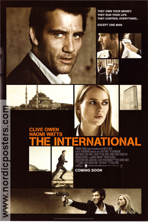 The International 2009 movie poster Clive Owen Naomi Watts Tom Tykwer