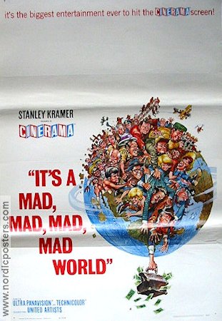 It´s a Mad Mad Mad Mad World 1964 movie poster Spencer Tracy Mickey Rooney Peter Falk