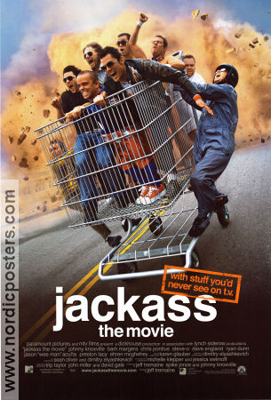 Jackass the Movie 2002 poster Johnny Knoxville Bam Margera Chris Pontius Jeff Tremaine Från TV