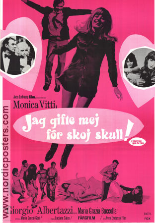 Ti ho sposato per allegria 1967 movie poster Monica Vitti Giorgio Albertazz Luciano Salce