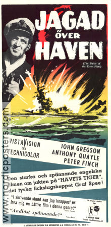 The Battle of the River Plate 1956 movie poster John Gregson Anthony Quayle Emeric Pressburger Ships and navy