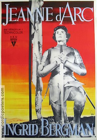 Joan of Arc 1949 movie poster Ingrid Bergman Victor Fleming