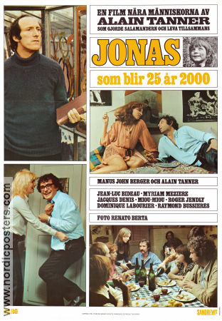 Jonas qui aura 25 ans 1976 movie poster Myriam Boyer Jean-Luc Bideau Alain Tanner
