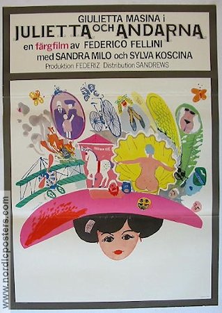 Giulietta degli spiriti 1966 movie poster Giulietta Masina Federico Fellini Poster artwork: Bengt Serenander Artistic posters