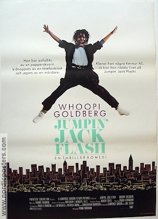 Jumpin´ Jack Flash 1986 movie poster Whoopi Goldberg Stephen Collins John Wood Penny Marshall