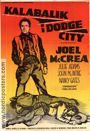 The Gunfight at Dodge City 1959 movie poster Joel McCrea Julie Adams Joseph M Newman