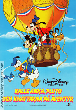 Kalle Anka Pluto och Knattarna på äventyr 1986 movie poster Kalle Anka