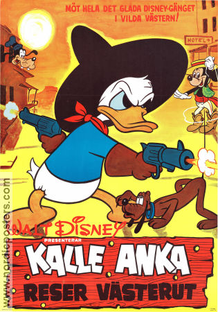 Kalle Anka reser västerut 1964 movie poster Kalle Anka Donald Duck