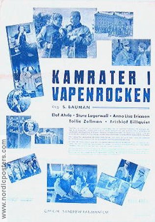 Kamrater i vapenrocken 1938 poster Sture Lagerwall Schamyl Bauman