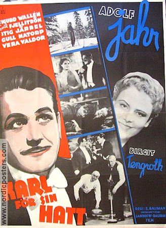Karl för sin hatt 1940 movie poster Birgit Tengroth Adolf Jahr Find more: Large poster