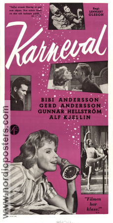 Karneval 1961 poster Bibi Andersson Lennart Olsson