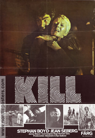 Kill! Kill! Kill! Kill! 1971 movie poster Stephen Boyd Jean Seberg James Mason Romain Gary