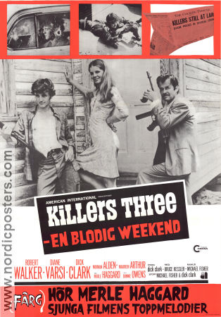 Killers Three 1968 poster Robert Walker Bruce Kessler