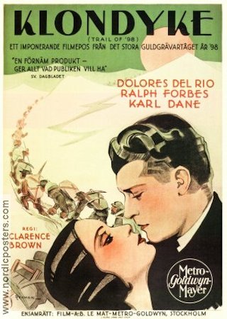 The Trail of 98 1928 movie poster Dolores del Rio Karl Dane