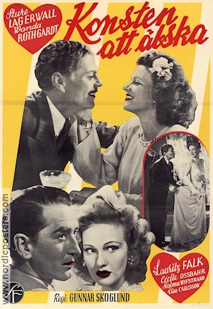 Konsten att älska 1947 movie poster Sture Lagerwall Wanda Rothgardt Ingegerd Westin Gunnar Skoglund
