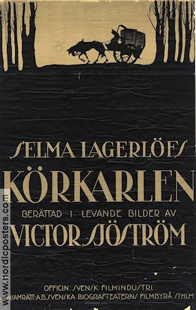 Körkarlen 1921 movie poster Hilda Borgström Victor Sjöström Writer: Selma Lagerlöf