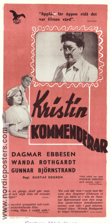 Kristin kommenderar 1946 poster Dagmar Ebbesen Gustaf Edgren