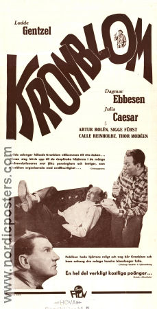 Kronblom 1947 movie poster Ludde Gentzel Dagmar Ebbesen Julia Caesar Hugo Bolander From comics