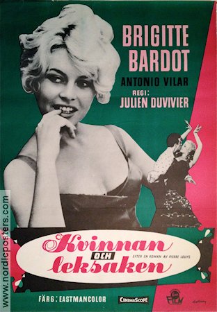 La femme et le pantin 1959 movie poster Brigitte Bardot Julien Duvivier