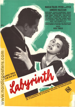 Labyrinth 1959 movie poster Nadja Tiller Peter van Eyck Rolf Thiele