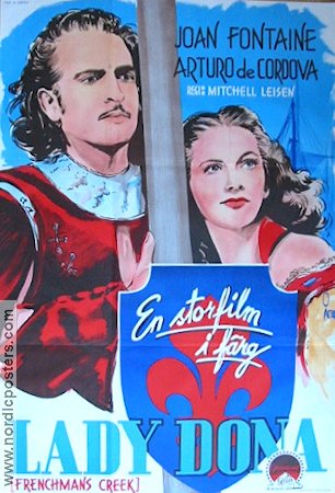 Frenchman´s Creek 1944 movie poster Joan Fontaine Arturo de Cordova Mitchell Leisen Adventure and matine