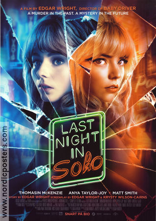 Last Night in Soho 2021 poster Thomasin McKenzie Anya Taylor-Joy Matt Smith Edgar Wright