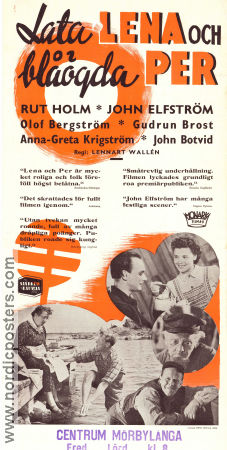 Lata Lena och blåögda Per 1947 movie poster Rut Holm John Elfström Gudrun Brost Lennart Wallén