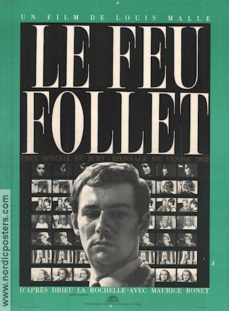 Le feu follet 1963 movie poster Maurice Ronet Louis Malle