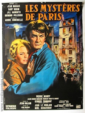 Les Mysteres de Paris 1962 movie poster Jean Marais